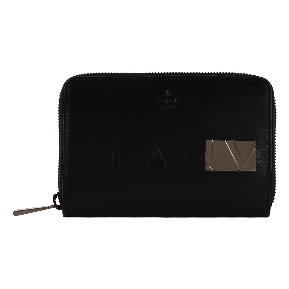 LANVIN en Bleu ランバンオンブルー 二つ折り財布 財布 二つ折り ミドルウォレット セミ長財布 小銭入れ付き メンズ 519604 ディアブロ 牛革 本革 レザー ブラック