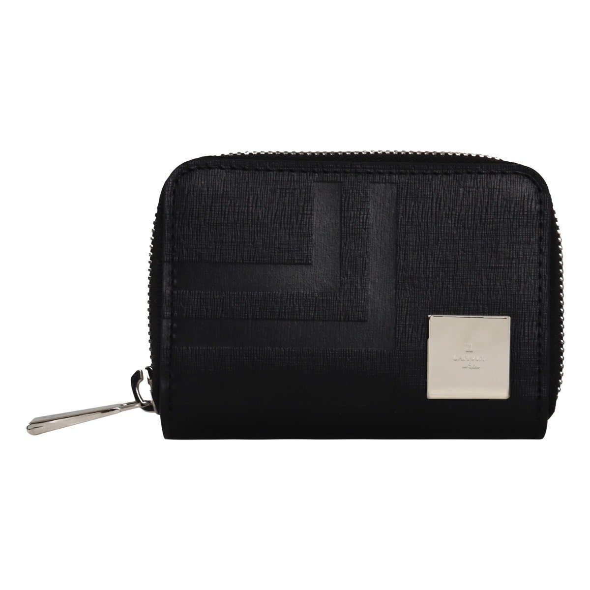 LANVIN en Bleu ランバンオンブルー 小銭入れ 本革 ラウンドファスナー メンズ 521622 フィズ コインケース パスポケット 定期入れ キーチェーン レザー 牛革 ブラック