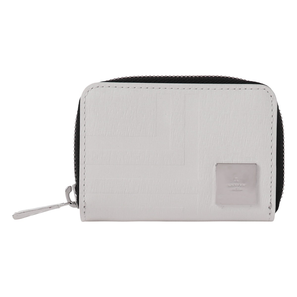 LANVIN en Bleu ランバンオンブルー 小銭入れ 本革 ラウンドファスナー メンズ 521622 フィズ コインケース パスポケット 定期入れ キーチェーン レザー 牛革 ホワイト