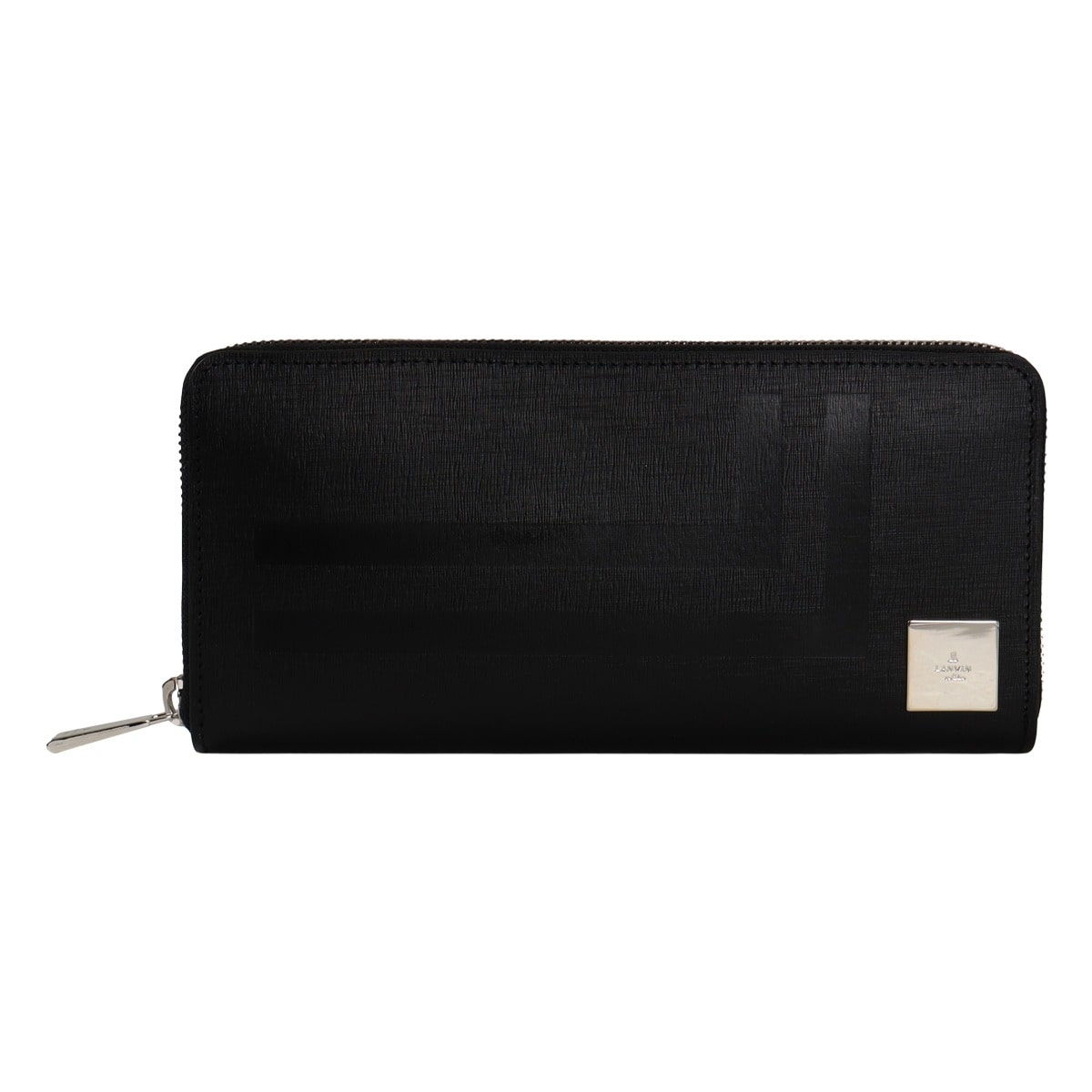 LANVIN en Bleu ランバンオンブルー 長財布 本革 ラウンドファスナー メンズ 521626 フィズ レザー 牛革 ブラック