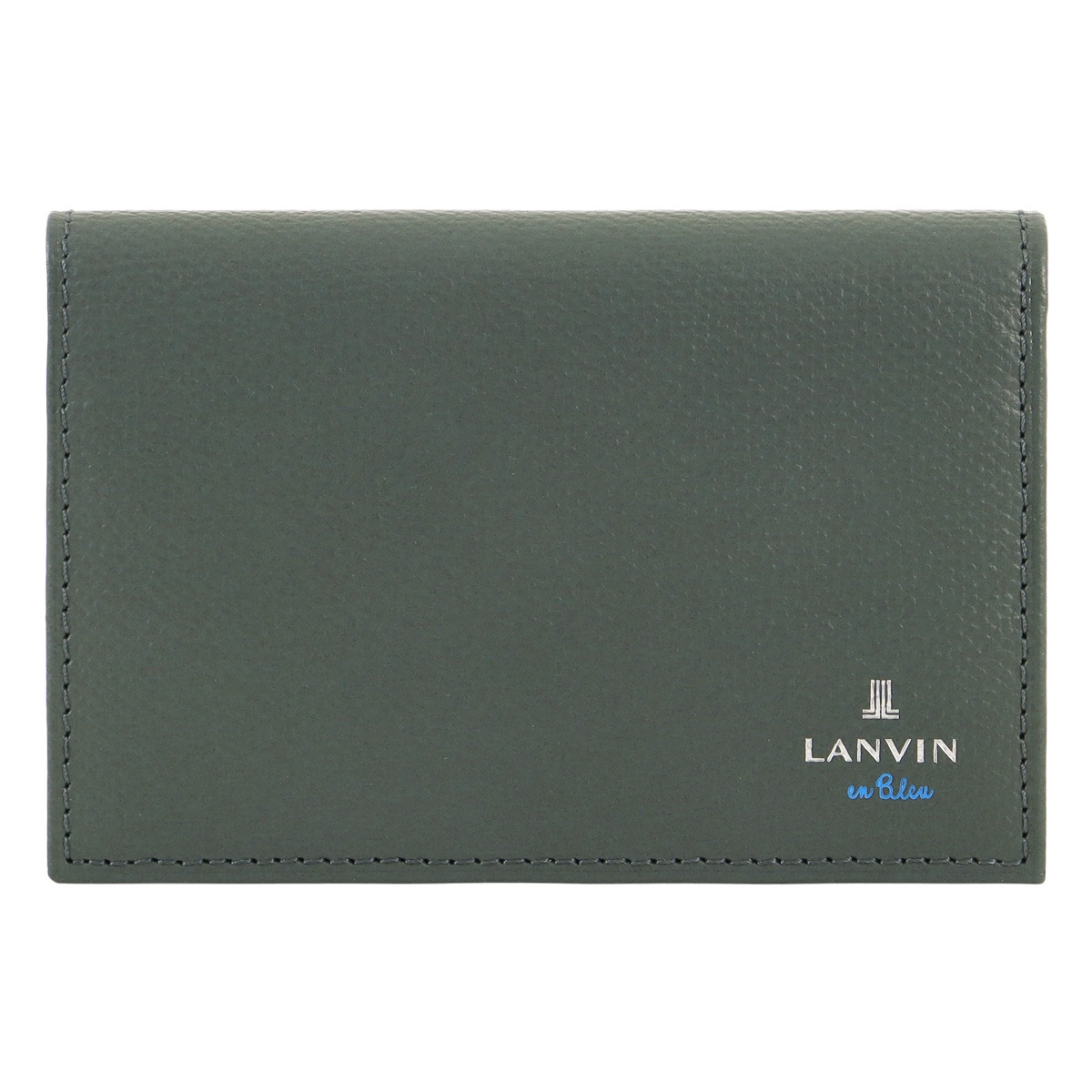 LANVIN en Bleu ランバンオンブルー 名刺入れ カードケース カード入れ ささマチ カード収納 カジュアル くすみカラー 524601 デクスター 牛革 本革 レザー グリーン