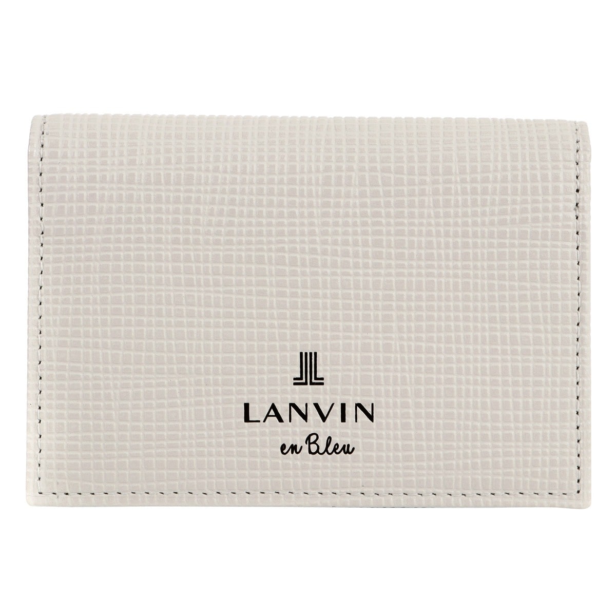 LANVIN en Bleu ランバンオンブルー 名刺入れ 本革 ゼブダ 529613 メンズ カードケース 名刺ケース パスケース レザー 牛革 ホワイト