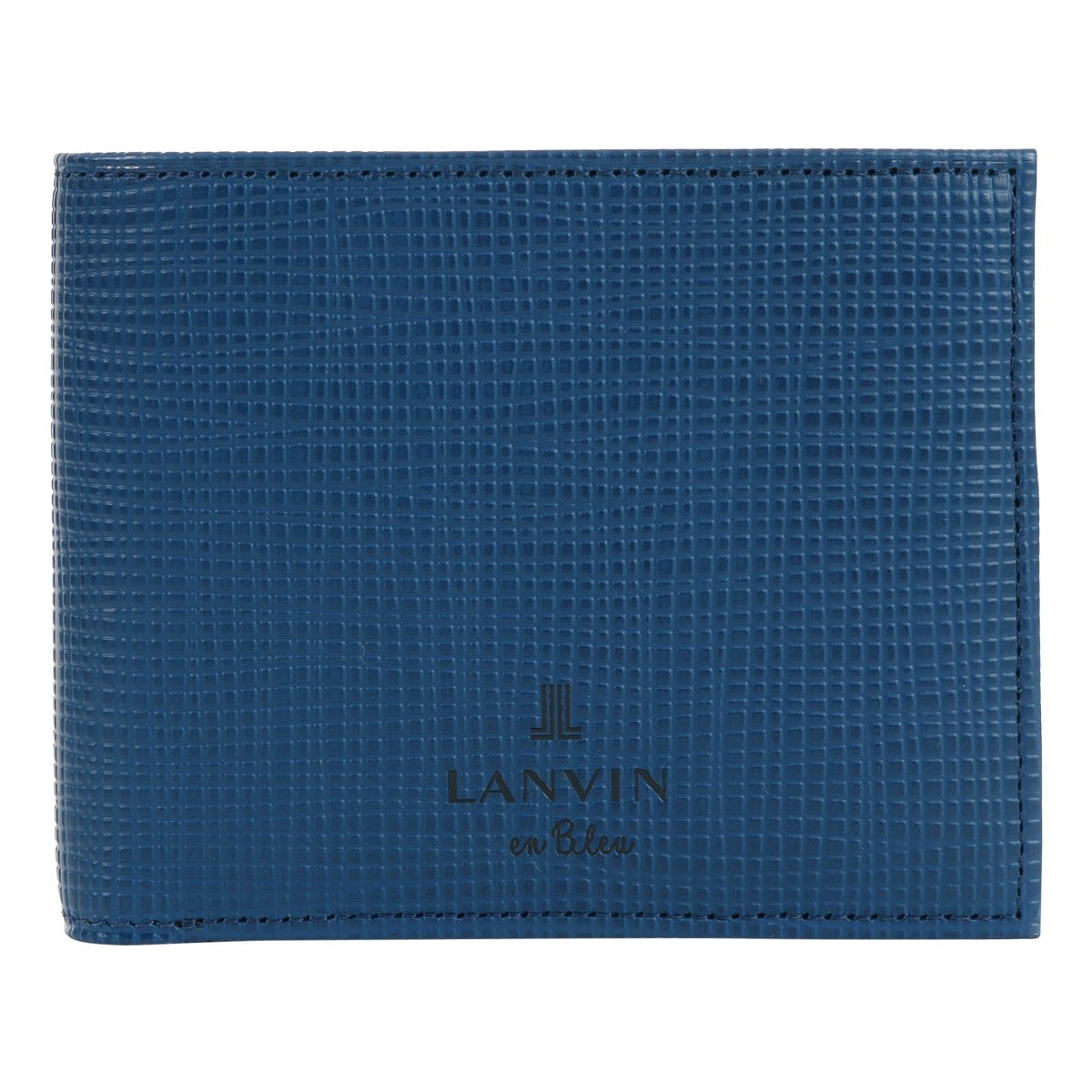 LANVIN en Bleu ランバンオンブルー 二つ折り財布 本革 ゼブダ 529614 メンズ サイフ 折りたたみ レザー 牛革 ブルー