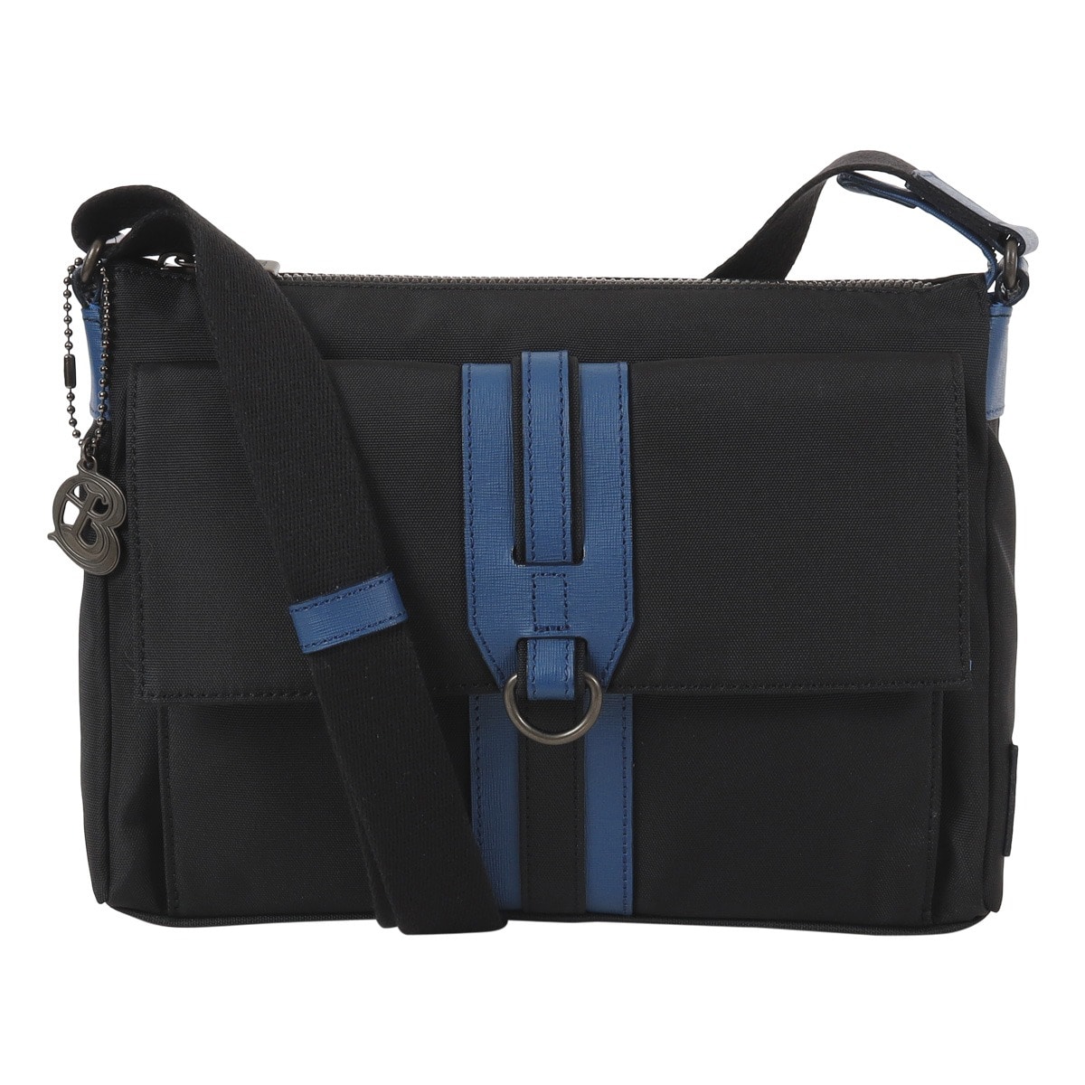 LANVIN en Bleu ランバンオンブルー ショルダーバッグ 横型 斜め掛け カジュアル メンズ 日本製 588111 ドロップ チャーム付き ブラック