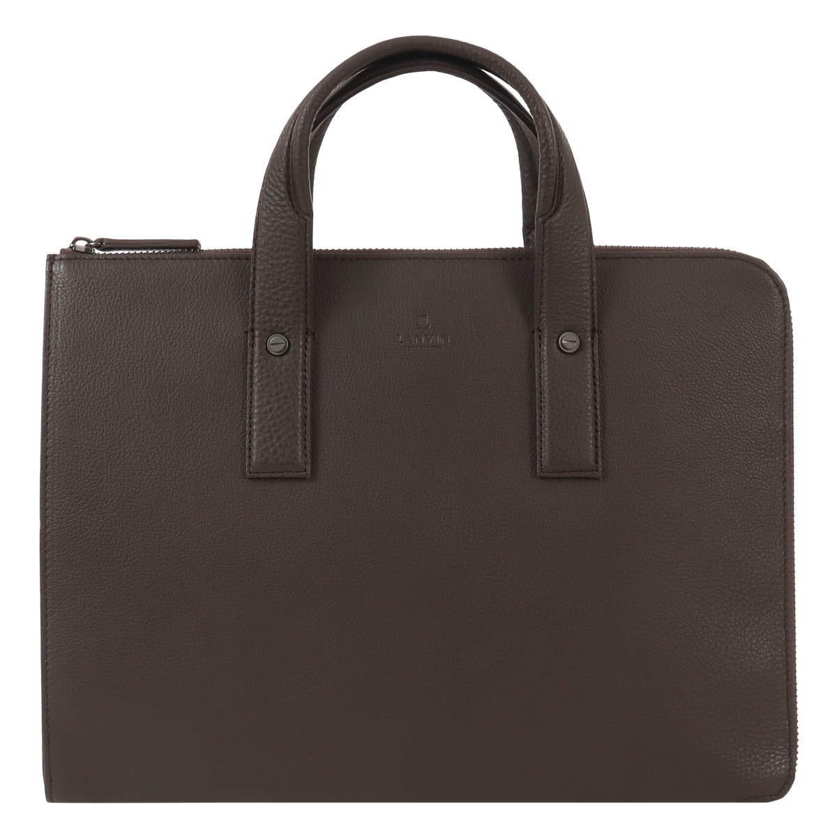 LANVIN COLLECTION ランバンコレクション トートバッグ ブリーフケース クラッチブリーフ PC収納 PCバッグ ビジネス カジュアル メンズ 日本製 288521 ルーヴル 牛革 本革 レザー チョコ