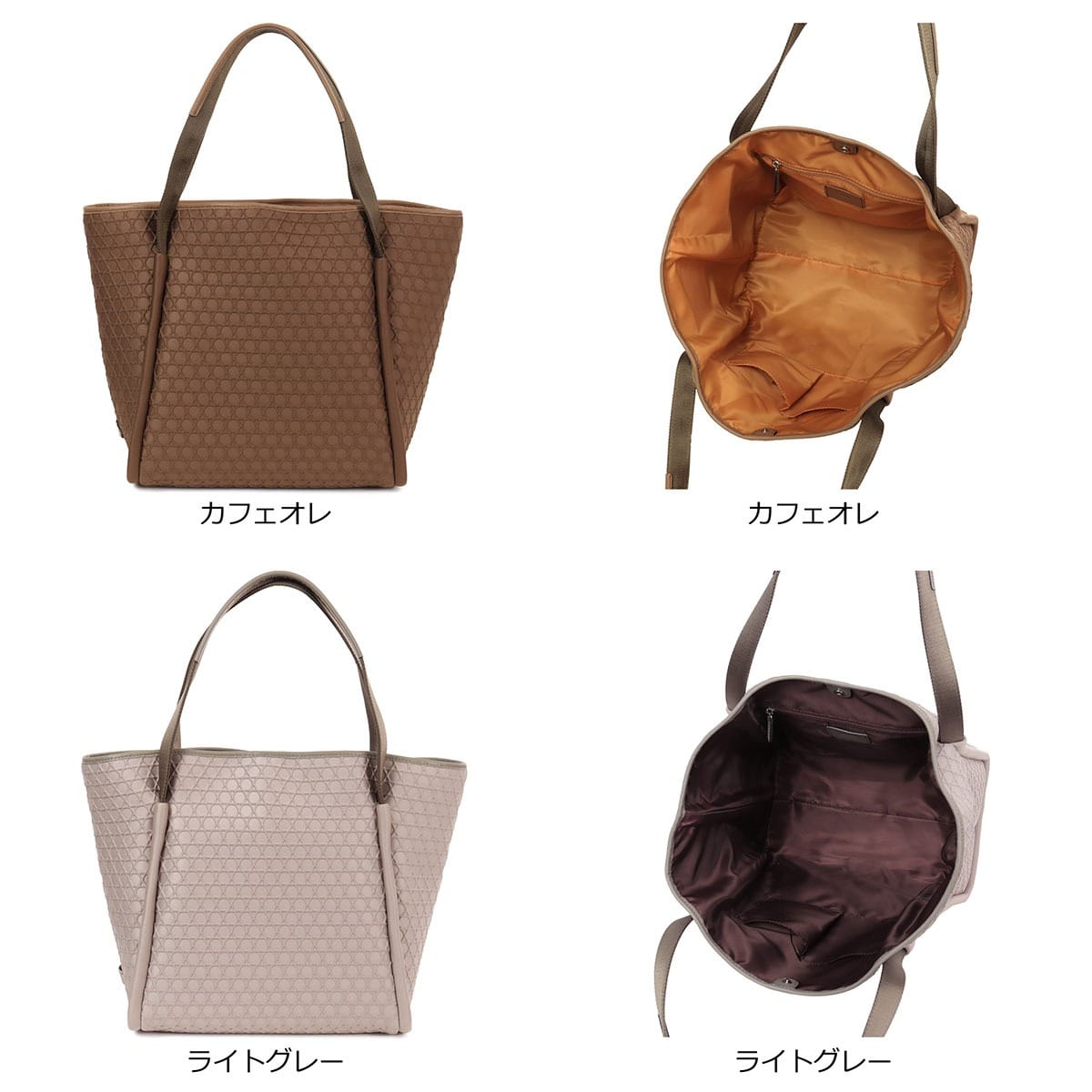 La quoh ラクーオ トートバッグ A3 大きめ 撥水 大容量 レディース 031603 籠目柄 ボンディング Lサイズ ビジネスバッグ トラベルバッグ マザーズバッグ 旅行 ジム 和柄 モスグリーン モスグリーン -