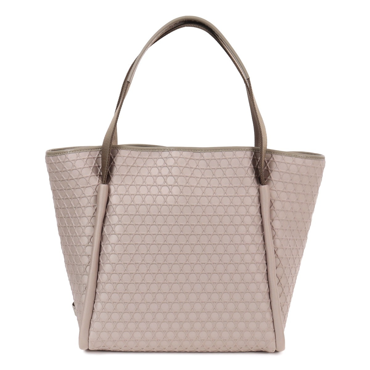 La quoh ラクーオ トートバッグ A3 大きめ 撥水 大容量 レディース 031603 籠目柄 ボンディング Lサイズ ビジネスバッグ トラベルバッグ マザーズバッグ 旅行 ジム 和柄 ライトグレー