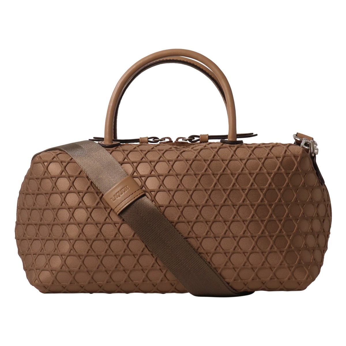 La quoh ラクーオ ミニボストンバッグ 031687 エンボスボンディングミニボストン カフェオレ