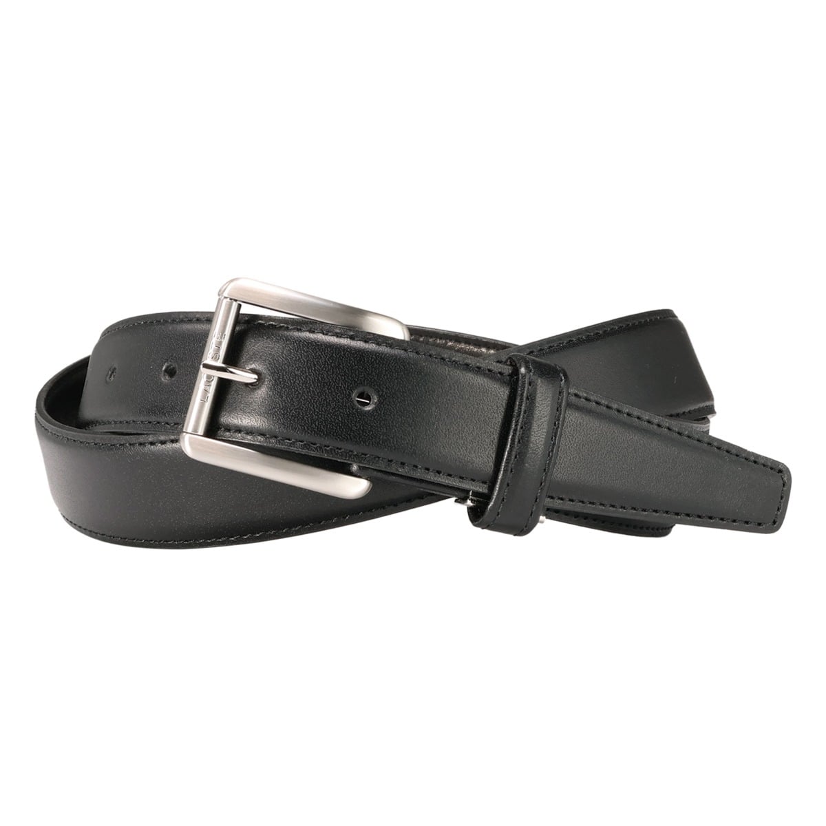 LACOSTE ラコステ ベルト 別注 メンズ LB62960 ピン式 本革 レザー カジュアル ビジネス ギフト プレゼント ブラック