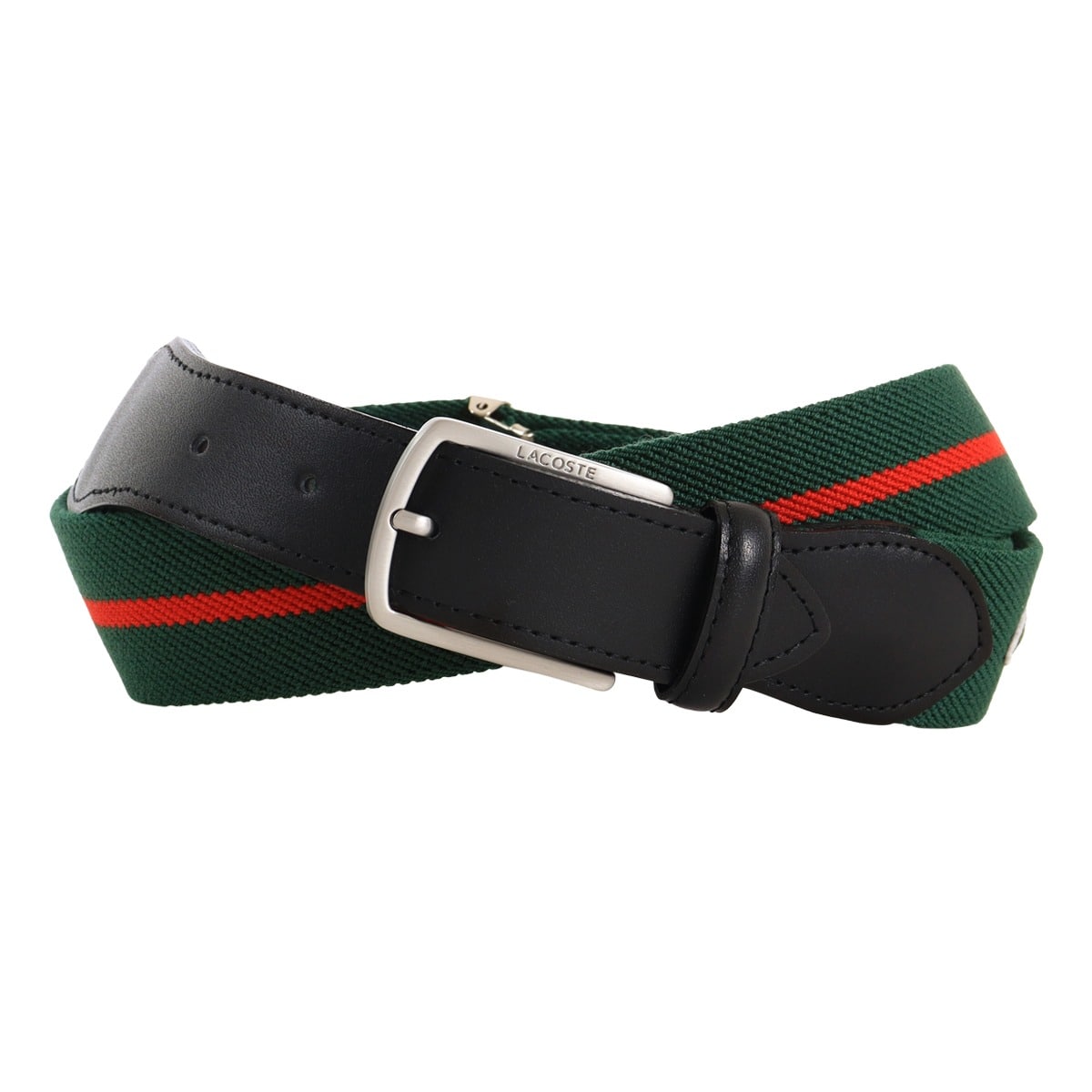 LACOSTE ラコステ ベルト 日本製 メンズ ピンタイプ LB66370 カジュアル ビジネス グリーン