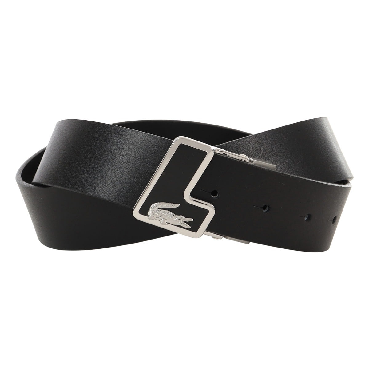 LACOSTE ラコステ ベルト 本革 メンズ LB67211 牛革 レザー 日本製 カジュアル ビジネス ブラック
