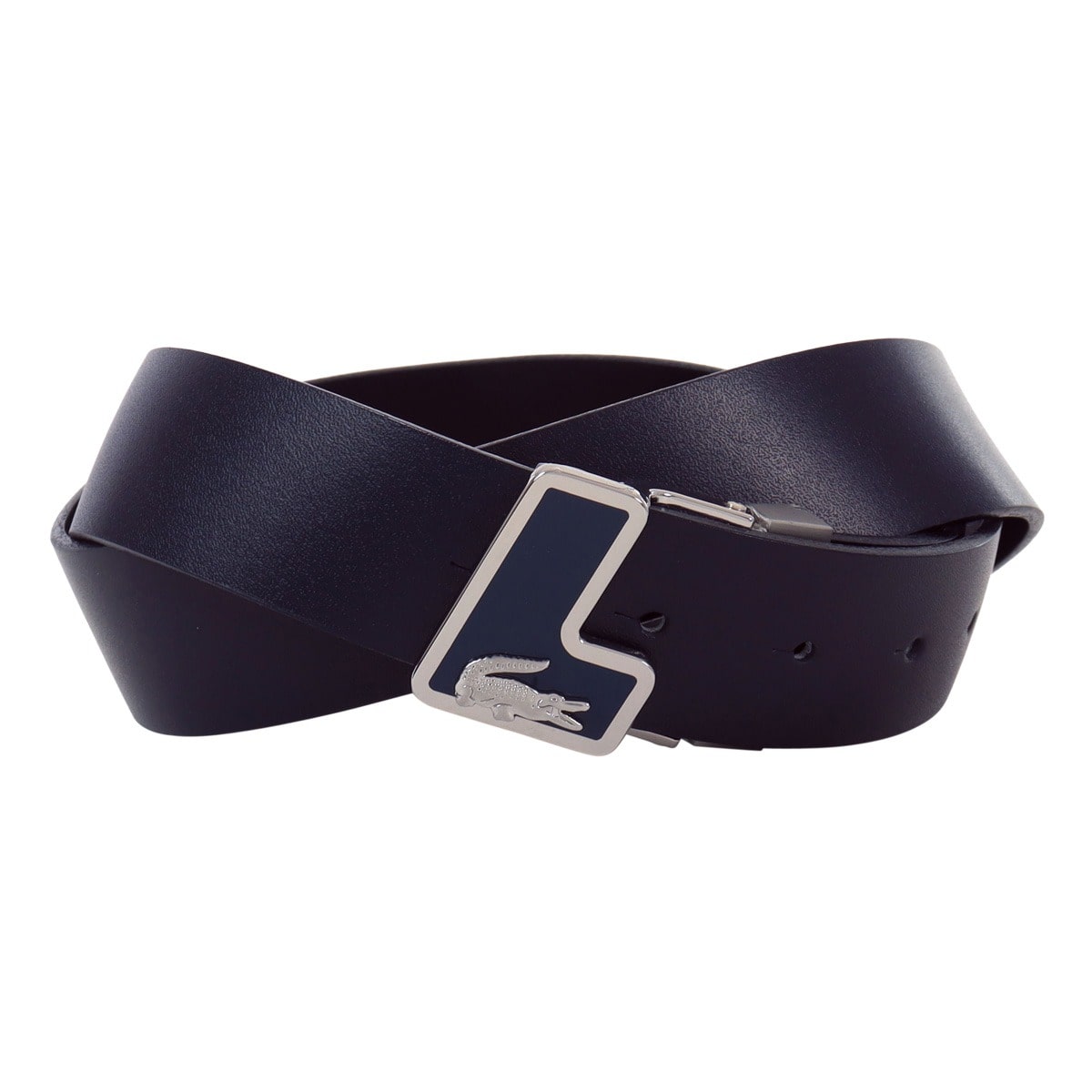 LACOSTE ラコステ ベルト 本革 メンズ LB67211 牛革 レザー 日本製 カジュアル ビジネス ネイビー