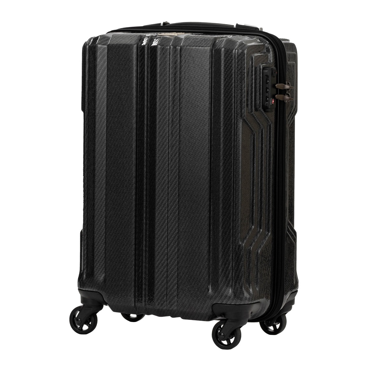 s 黒 スーツケース 機内可 キャリーケース 超軽量 ジッパー - トラベル