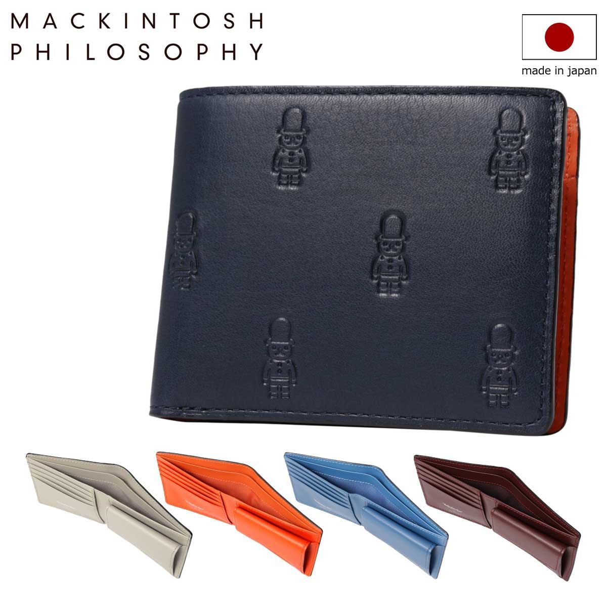 MACKINTOSH PHILOSOPHY 二つ折り財布 MAP3120122 バッキンガムベアモノグラム ブラック/グレー