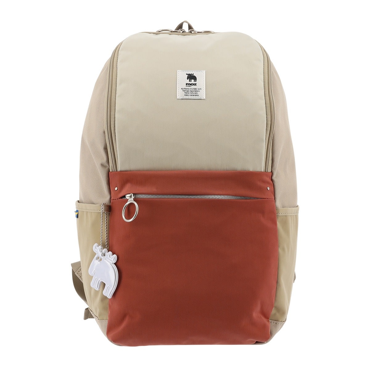 moz モズ バックパック MOZ-004 ベージュ×テラコッタ