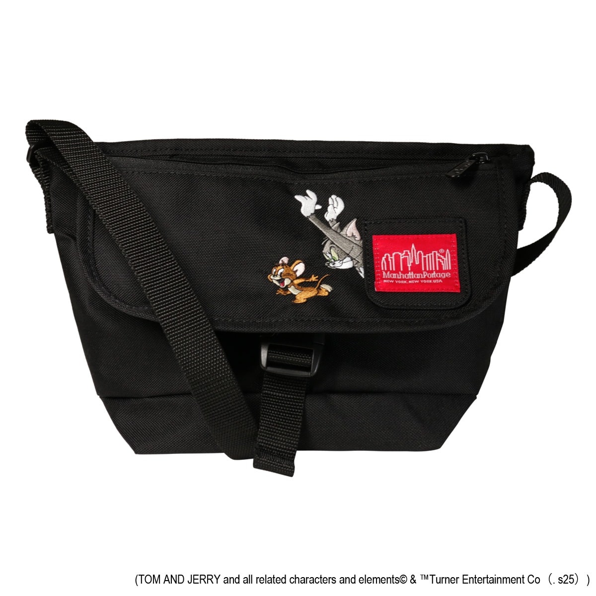 Manhattan Portage マンハッタンポーテージ ショルダーバッグ /TOM and JERRY/ トムとジェリー/ タフィー TUFFY 横型 斜め掛け お出掛け /トム アンド ジェリー/ アニメ ネコ ブラック