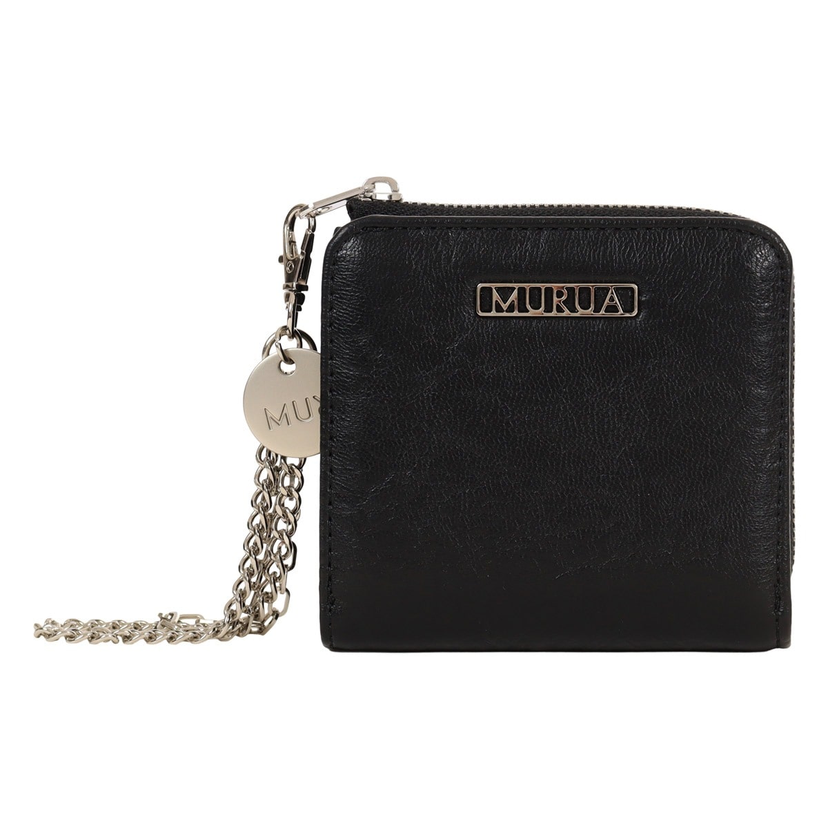MURUA MURUA 二つ折り財布 MR-W1363 フレームメタル ブラック