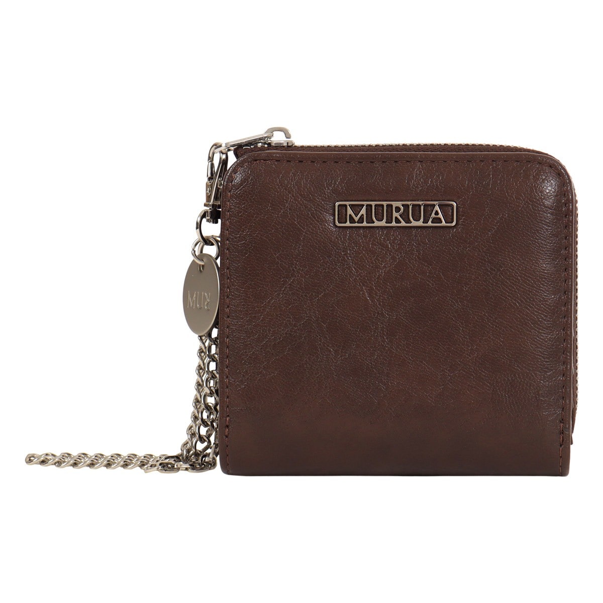 MURUA MURUA 二つ折り財布 MR-W1363 フレームメタル ブラウン
