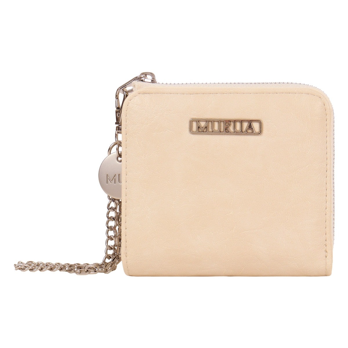 MURUA MURUA 二つ折り財布 MR-W1363 フレームメタル アイボリー