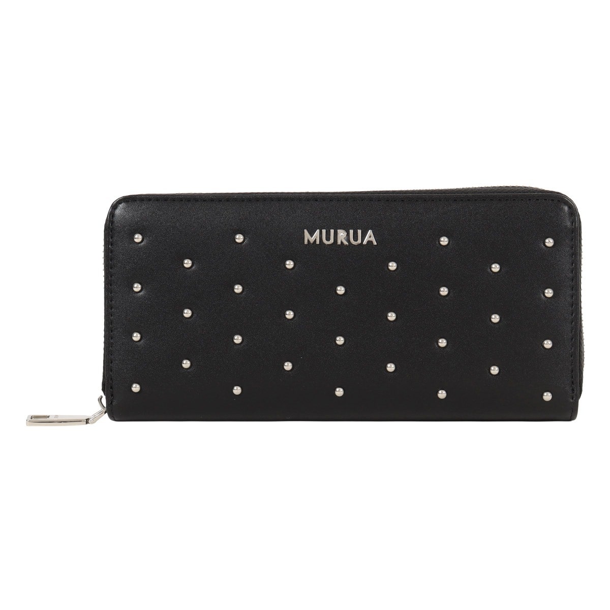 MURUA MURUA 長財布 ラウンドファスナー MR-W1371 スタッズ ブラック