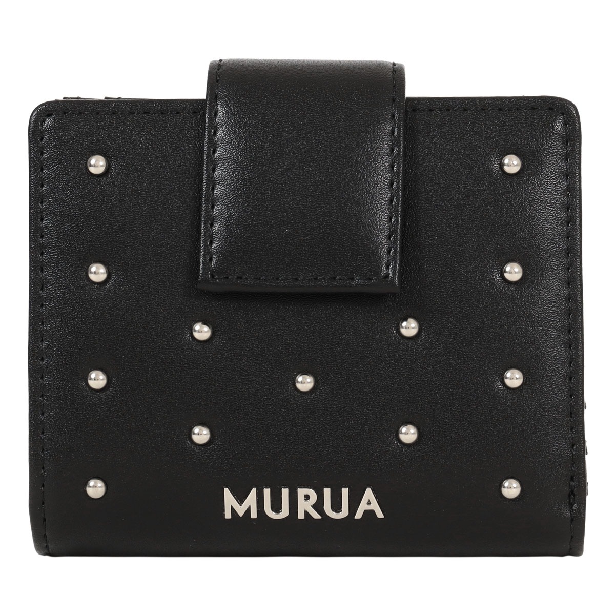 MURUA MURUA 二つ折り財布 MR-W1373 スタッズ ブラック