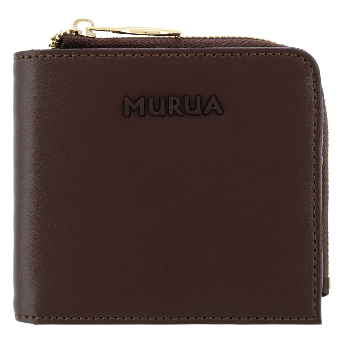 MURUA ムルーア 二つ折り財布 ミニ財布 コンパクト 別注モデル レディース シンプル MR-W903 当社限定 ダークブラウン