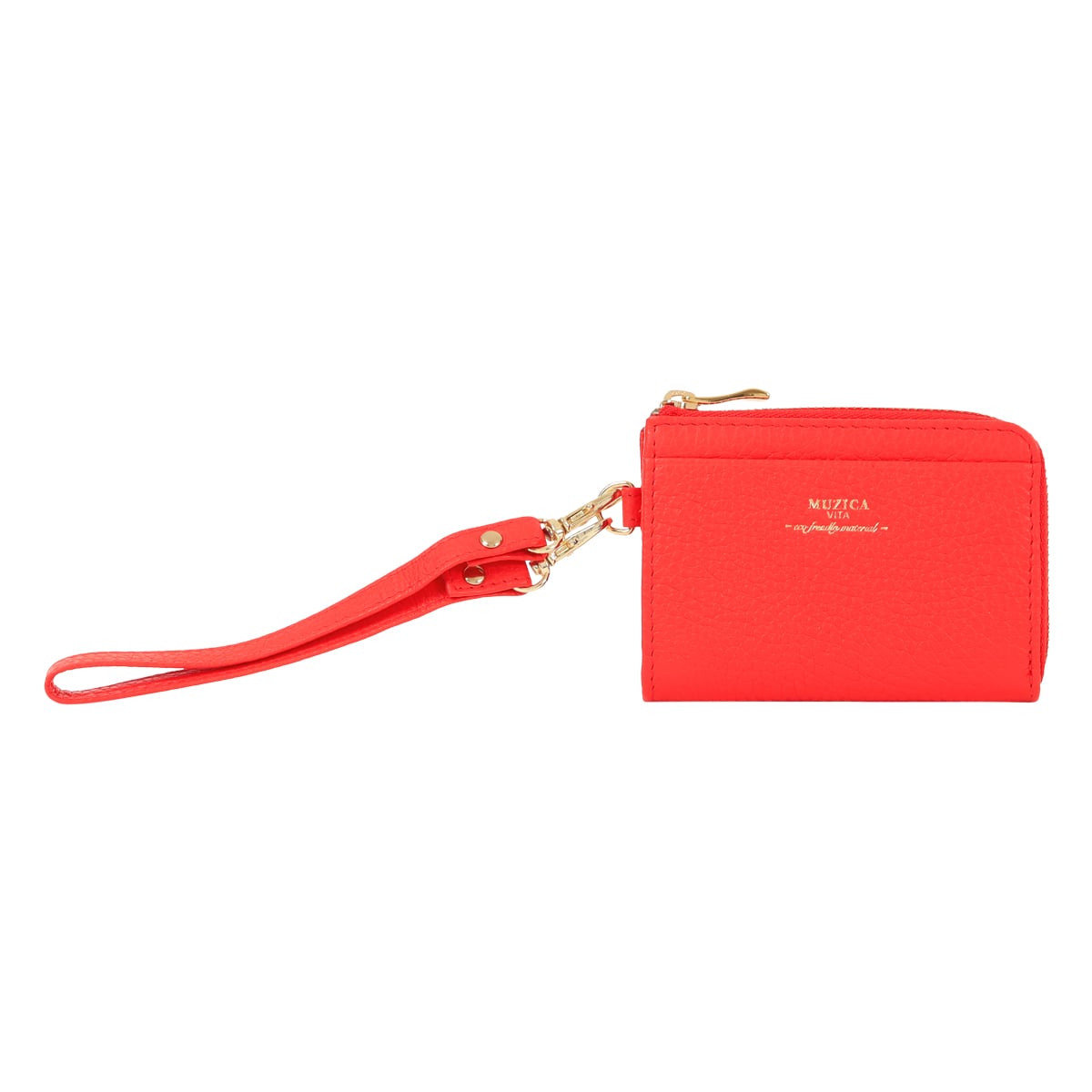 MUZICA VITA ムジカ・ヴィータ 定期入れ パスケース ミニ財布 muzi-m1015 STRAWBERRY イタリアンレザー レディース