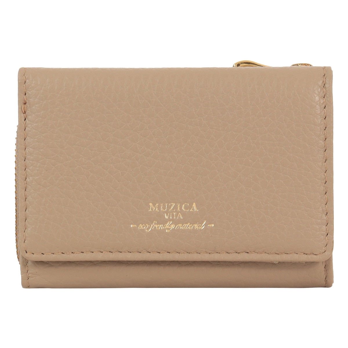MUZICA VITA ムジカ・ヴィータ 三つ折り財布 muzi-m1017 CAFEMOCHA イタリアンレザー レディース