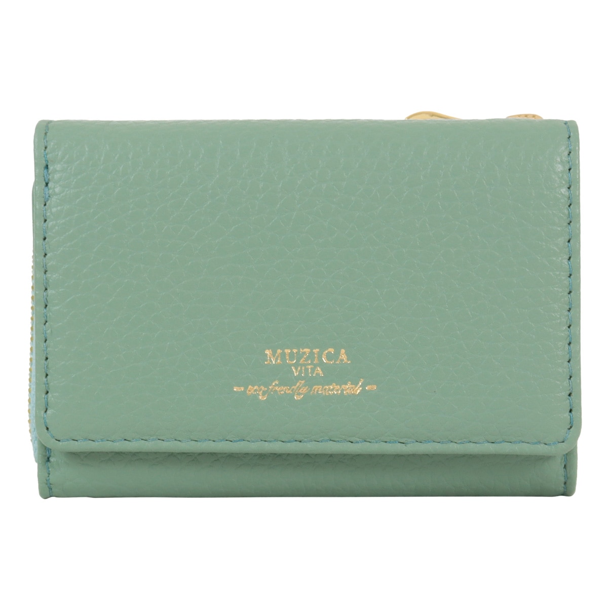 MUZICA VITA ムジカ・ヴィータ 三つ折り財布 muzi-m1017 MINT イタリアンレザー レディース