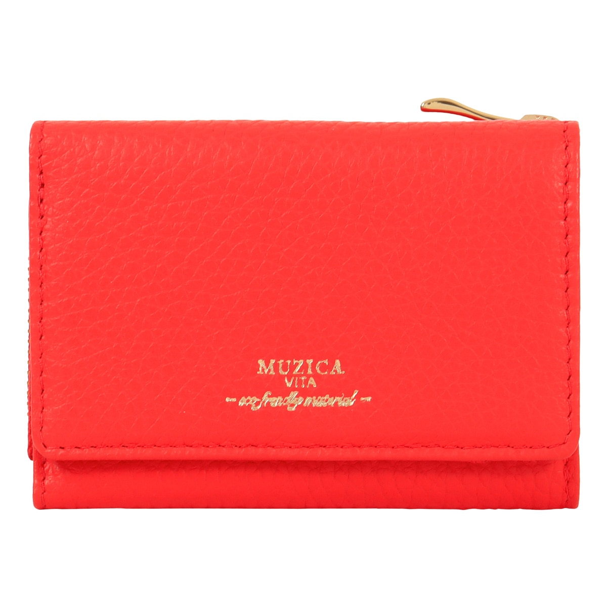 MUZICA VITA ムジカ・ヴィータ 三つ折り財布 muzi-m1017 STRAWBERRY イタリアンレザー レディース