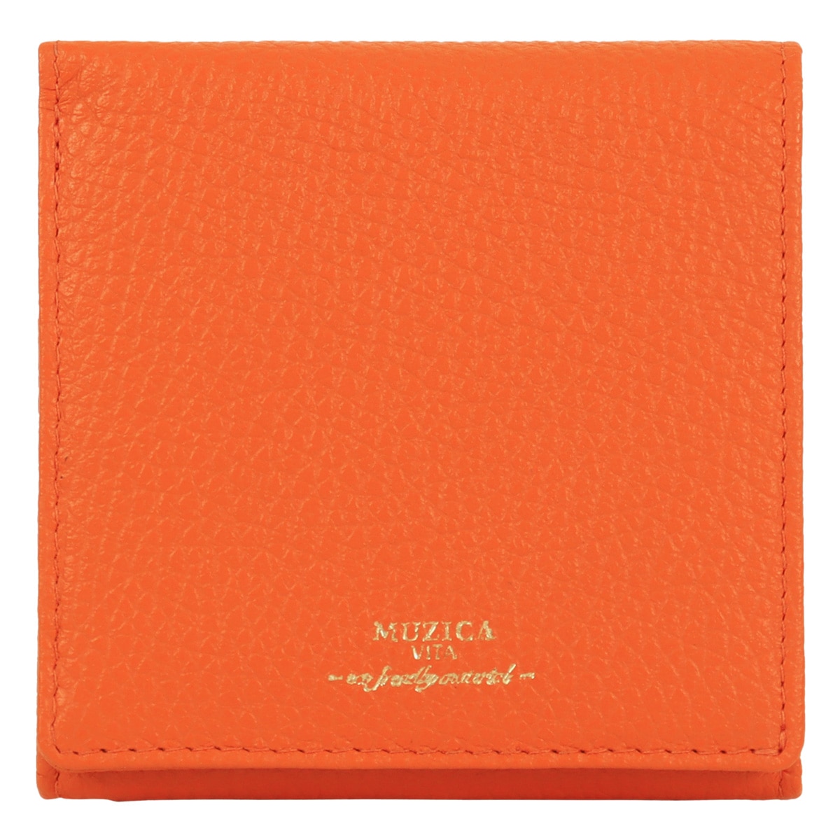 MUZICA VITA ムジカ・ヴィータ 二つ折り財布 muzi-m1018 ORANGE イタリアンレザー レディース