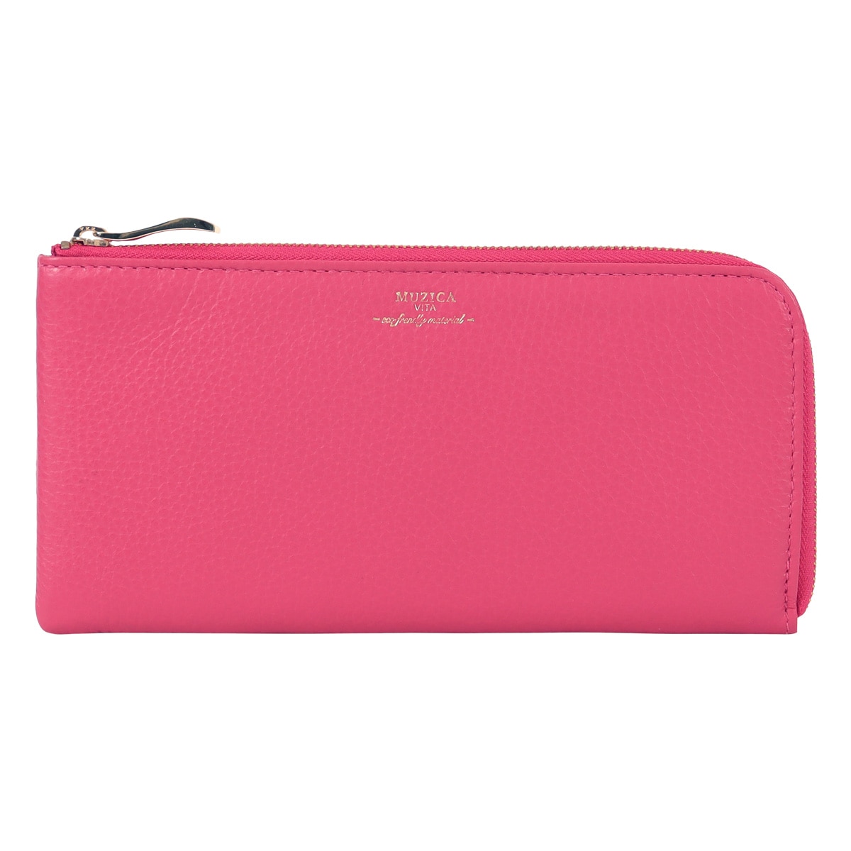 MUZICA VITA ムジカ・ヴィータ 長財布 L字ファスナー muzi-m1019 CHERRY イタリアンレザー レディース