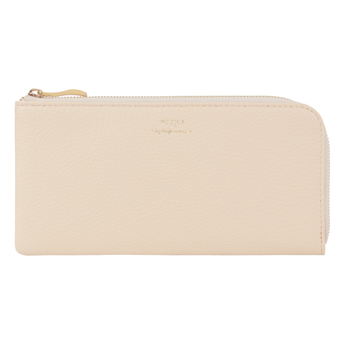 MUZICA VITA ムジカ・ヴィータ 長財布 L字ファスナー muzi-m1019 MILK イタリアンレザー レディース