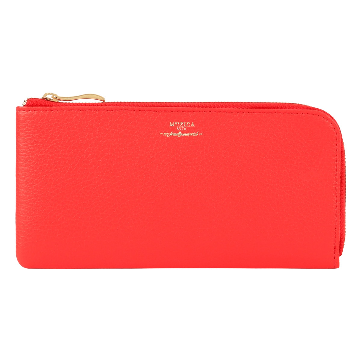 MUZICA VITA ムジカ・ヴィータ 長財布 L字ファスナー muzi-m1019 STRAWBERRY イタリアンレザー レディース