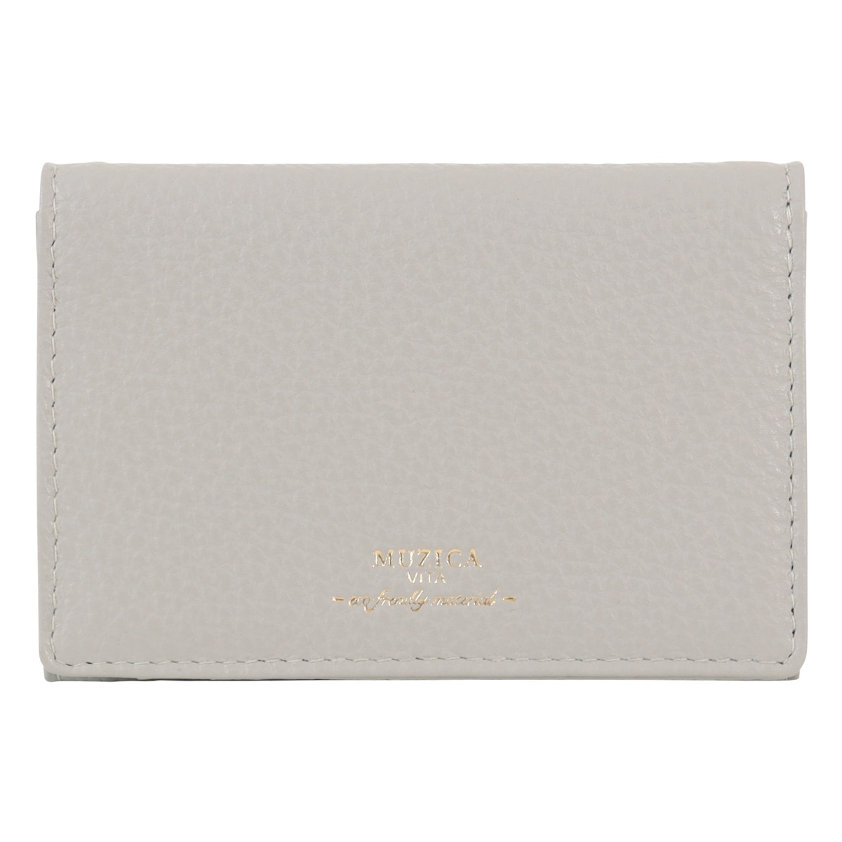 MUZICA VITA ムジカ・ヴィータ 名刺入れ カードケース muzi-m1102 ICEGRAY イタリアンレザー レディース