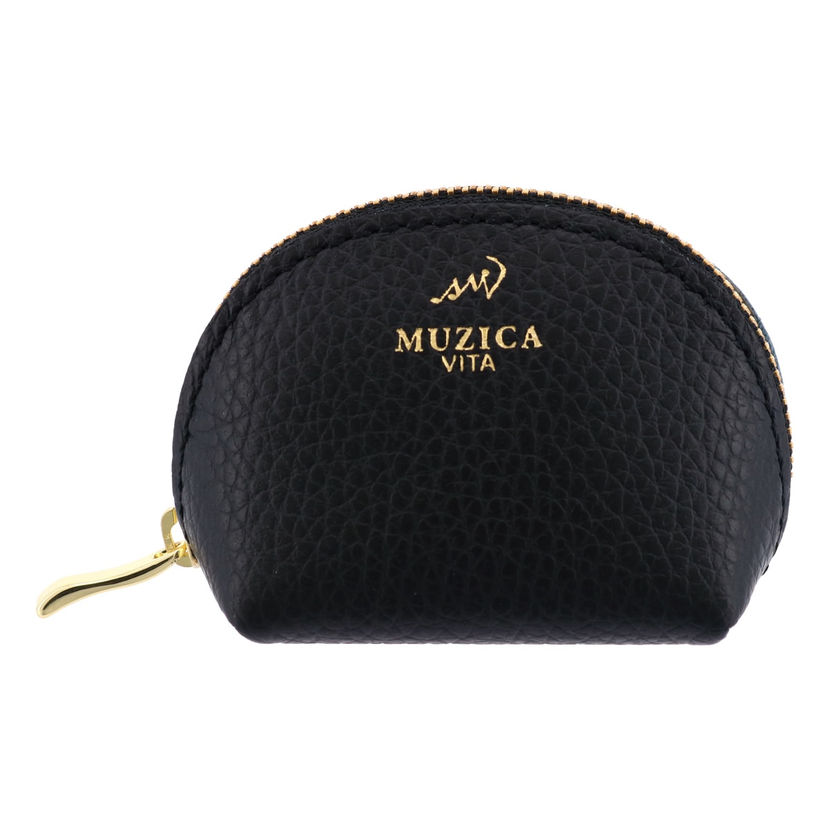 MUZICA VITA ムジカ・ヴィータ 小銭入れ コインケース ミニポーチ muzi-m3033 BLACK イタリアンレザー レディース