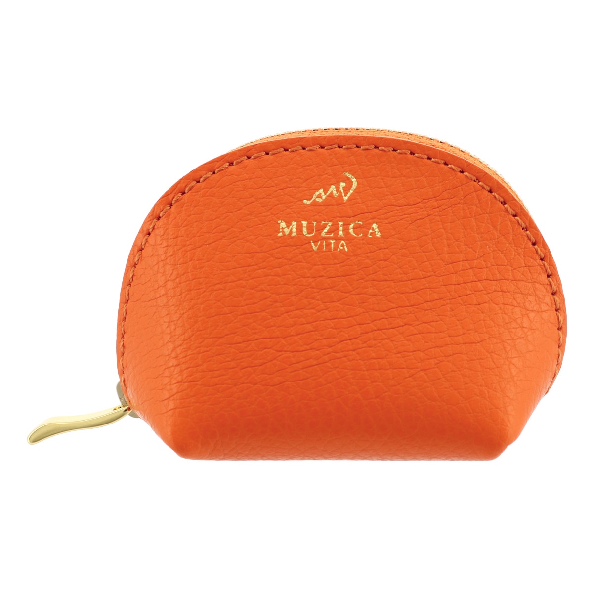 MUZICA VITA ムジカ・ヴィータ 小銭入れ コインケース ミニポーチ muzi-m3033 ORANGE イタリアンレザー レディース