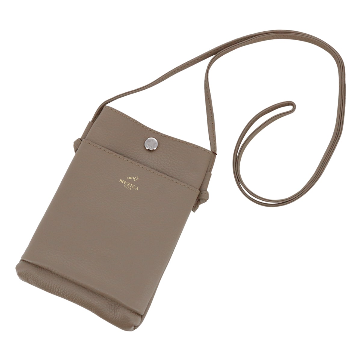 MUZICA VITA ムジカ・ヴィータ ショルダーバッグ スマホショルダー muzi-m3037 TAUPE-A イタリアンレザー レディース