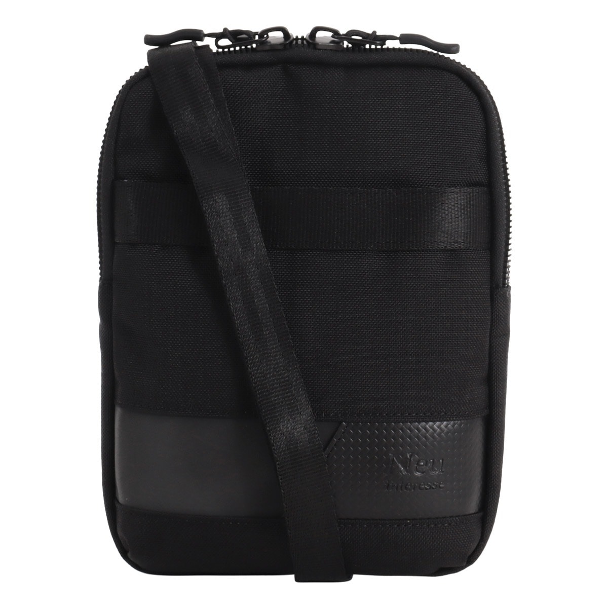 Neu interesse ノイ インテレッセ ショルダーバッグ 縦型 メンズ 3529 Geheimnis 撥水 BEATTEX カジュアル 軽量 小さめ コンパクト 旅行 ブラック