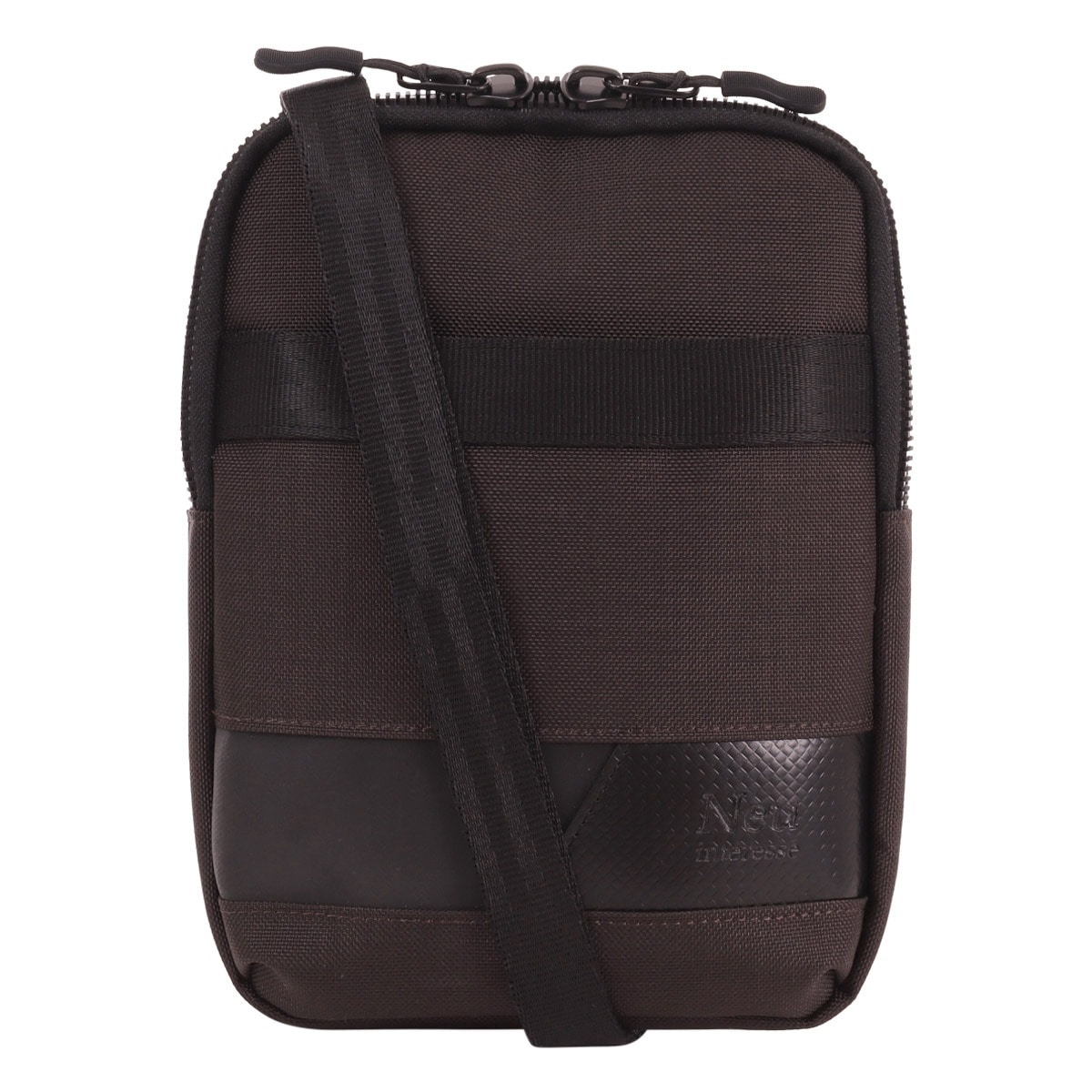 Neu interesse ノイ インテレッセ ショルダーバッグ 縦型 メンズ 3529 Geheimnis 撥水 BEATTEX カジュアル 軽量 小さめ コンパクト 旅行 ダークブラウン