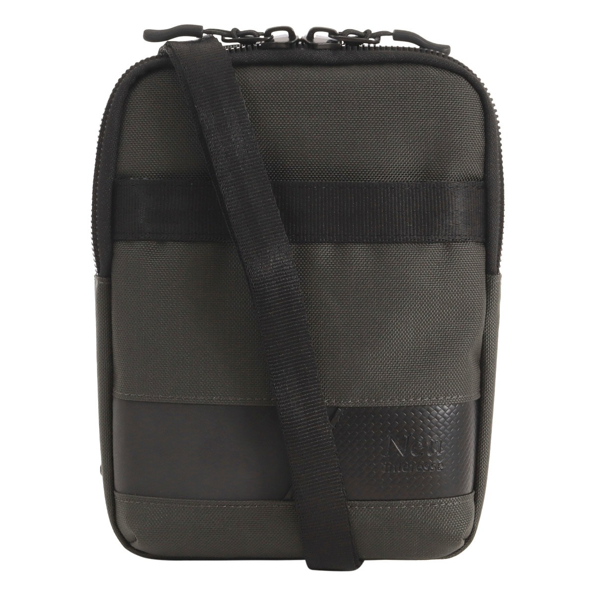 Neu interesse ノイ インテレッセ ショルダーバッグ 縦型 メンズ 3529 Geheimnis 撥水 BEATTEX カジュアル 軽量 小さめ コンパクト 旅行 グレー