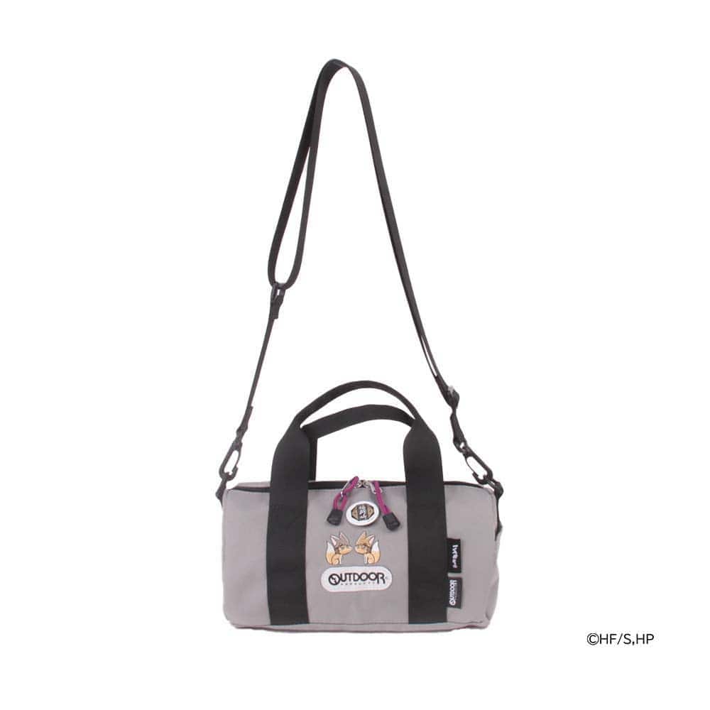 OUTDOOR PRODUCTS アウトドアプロダクツ ハイキュー!! コラボ ミニロールボストンバッグ メンズ レディース ODHQ02 ミニショルダーバッグ 烏野高校 音駒高校 稲荷崎高校 ポーチ ポシェット アニメ 推し活 稲荷崎高校（グレー）