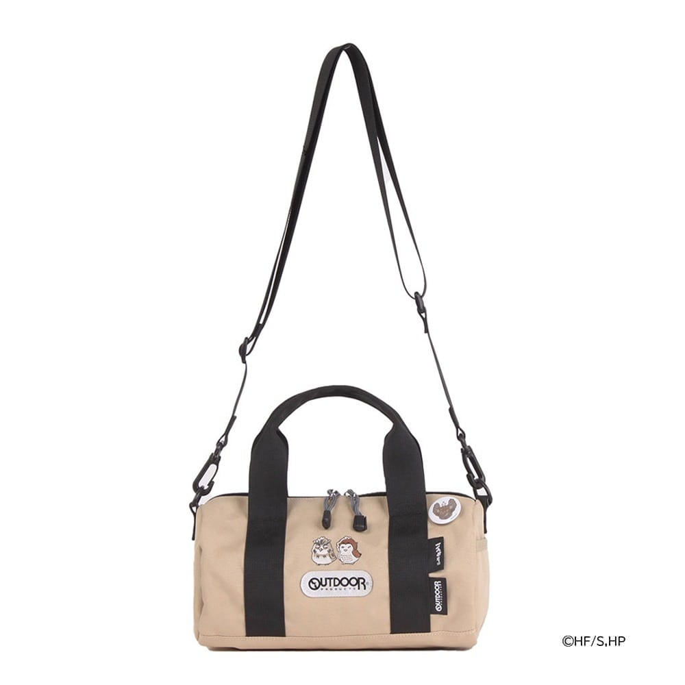 OUTDOOR PRODUCTS アウトドアプロダクツ ハイキュー!! コラボ ミニロールボストンバッグ メンズ レディース ODHQ02 ミニショルダーバッグ 烏野高校 音駒高校 稲荷崎高校 ポーチ ポシェット アニメ 推し活 梟谷学園高校(ベージュ)
