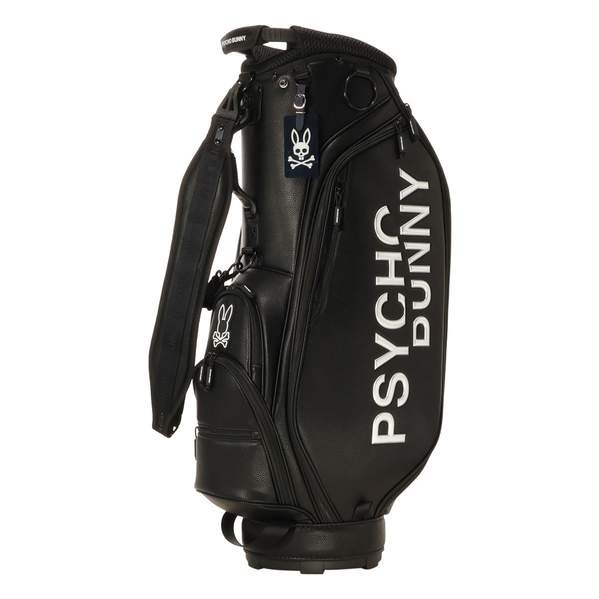 Psycho Bunny サイコバニー ゴルフ キャディバッグ カート型 9型 46インチ対応 MONOTONE EDITION メンズ レディース PBMG5FC2 バッグ ブラック