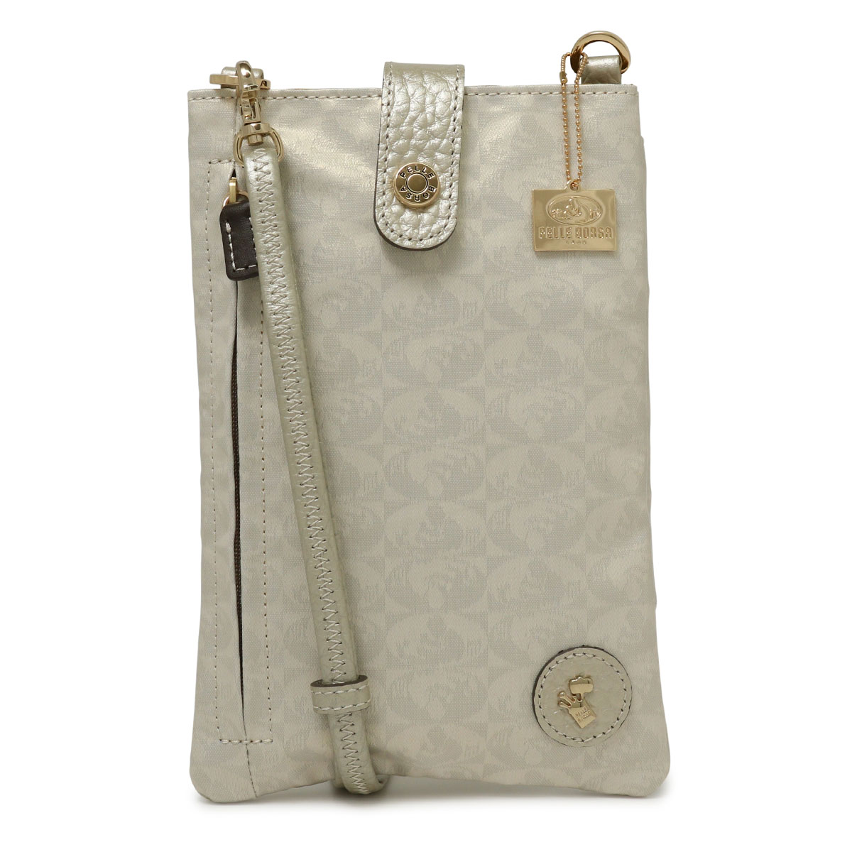 PELLE BORSA ペレボルサ スマホショルダー アライブ 204306 シャンパンゴールド
