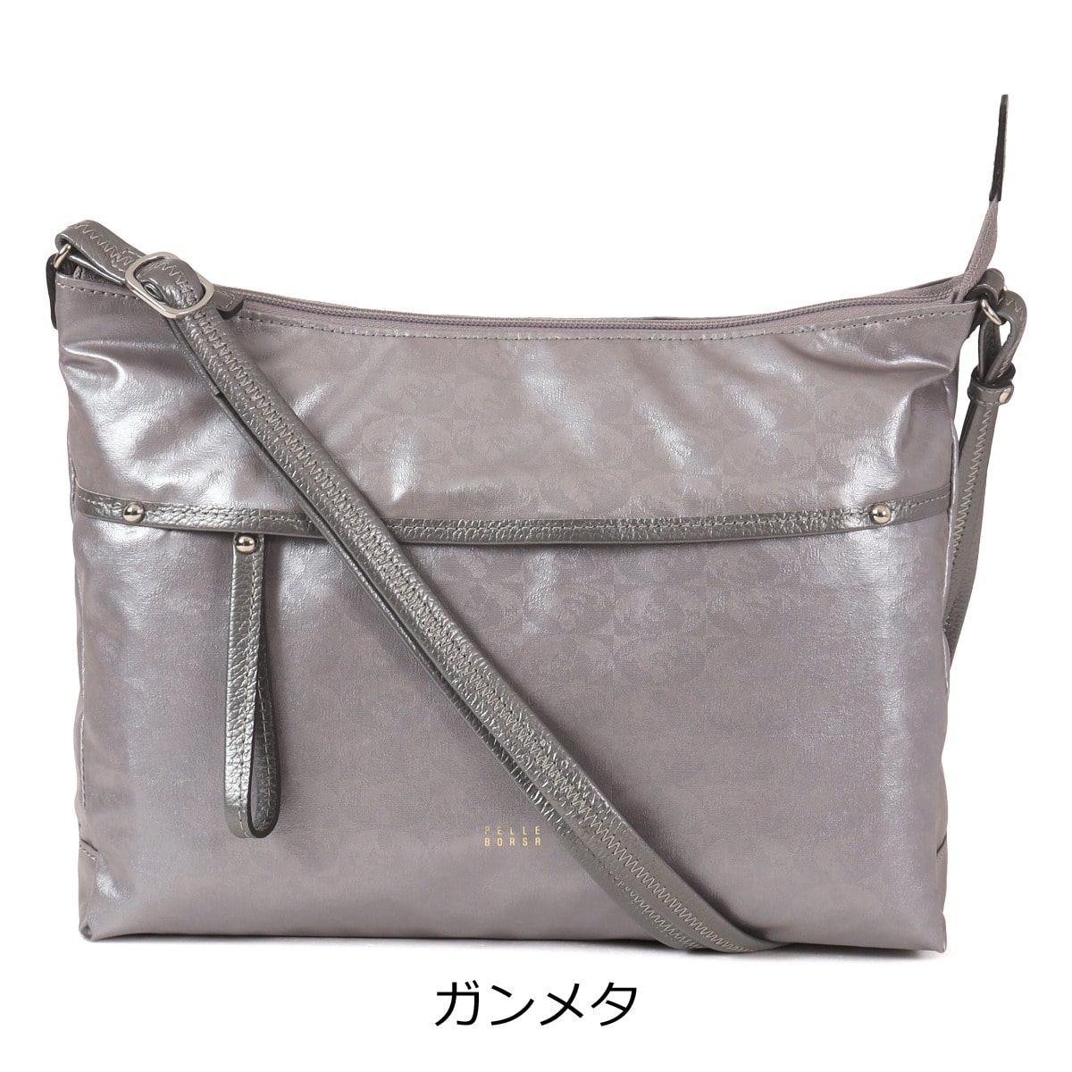 PELLE BORSA ペレボルサ ショルダーバッグ B5 撥水 軽量 軽い レディース 日本製 4449 アライブ 旅行 アウトドア 雨の日 ガンメタ ガンメタ -
