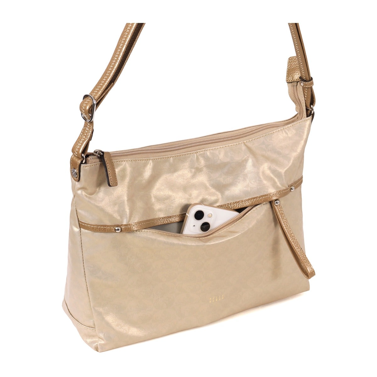 PELLE BORSA ペレボルサ ショルダーバッグ B5 撥水 軽量 軽い レディース 日本製 4449 アライブ 旅行 アウトドア 雨の日 ガンメタ ガンメタ -