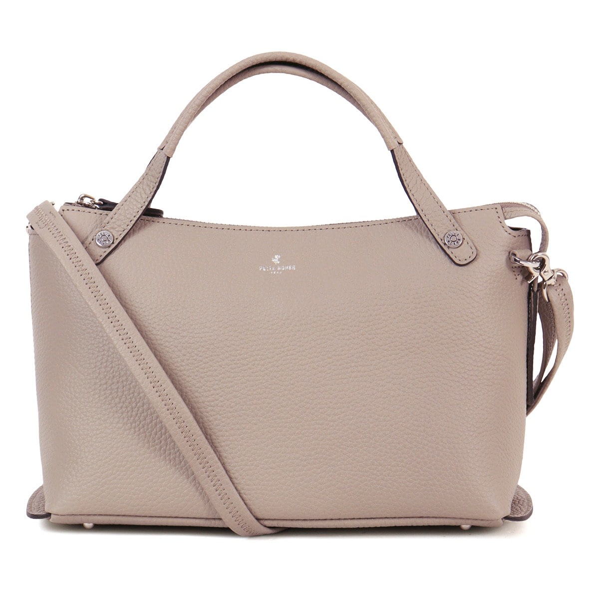 PELLE BORSA ペレボルサ トートバッグ 2WAY レディース 日本製 4775 レネット ショルダーバッグ ミニトート 冠婚葬祭 フォーマル 結婚式 グレージュ