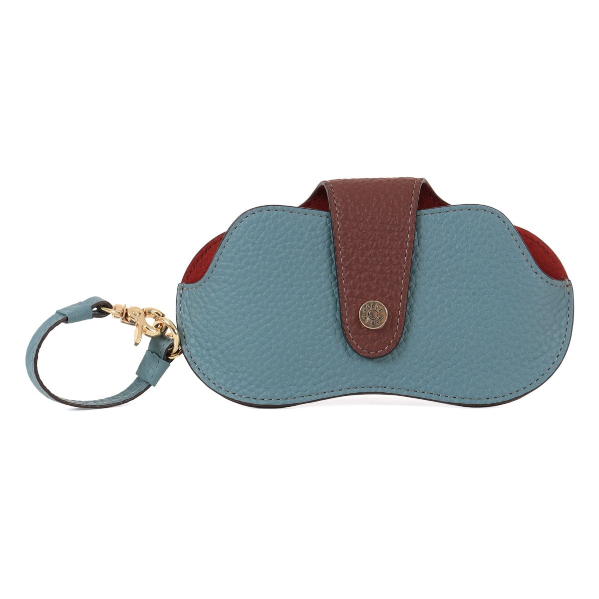 PELLE BORSA ペレボルサ メガネケース 本革 レザー 牛革 メンズ レディース 日本製 4776 レネットグッズ 眼鏡ケース サングラス ストラップ ブルーグレー