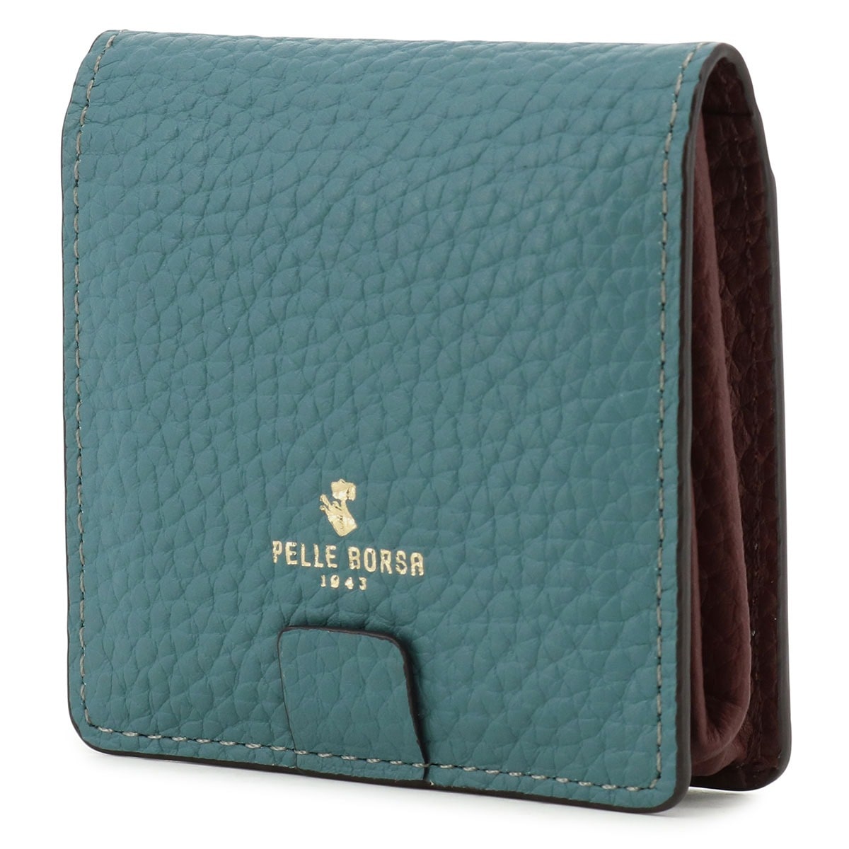 PELLE BORSA ペレボルサ 小銭入れ コインケース 本革 コンパクト レディース 4782 レネットグッズ おしゃれ 大人 上品 レザー 牛革 ブルーグレー